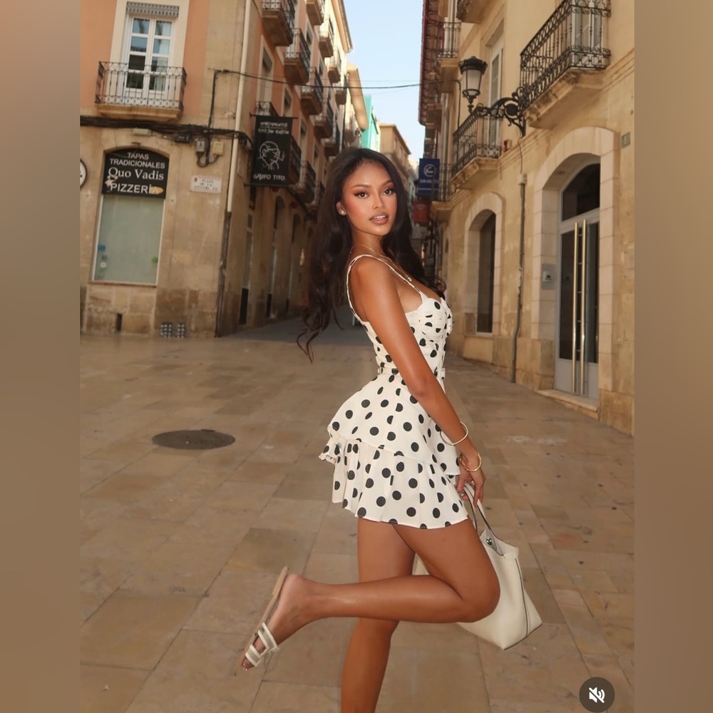 Zara Polka Dot Mini Dress - Picture 8 of 16